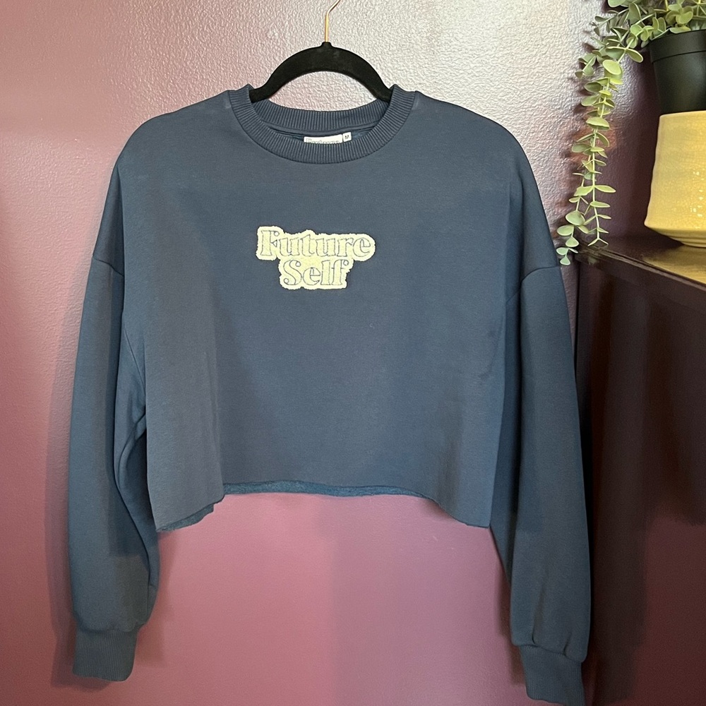 Future self cropped crew neck